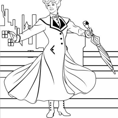 Ourcoloringpage Mary Poppins 7