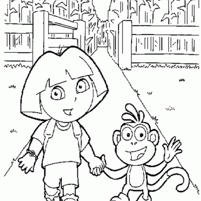 Ourcoloringpage Dora The Explorer 1