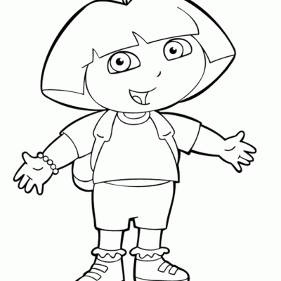 Exploring Fun with Dora the Explorer Coloring Pages