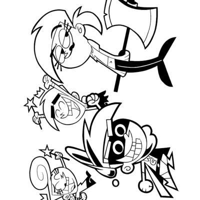 Ourcoloringpage Fairy Old Parents 6
