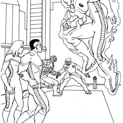 Ourcoloringpage Fantastic Four 4