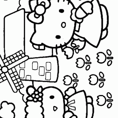 Ourcoloringpage Hello Kitty 1