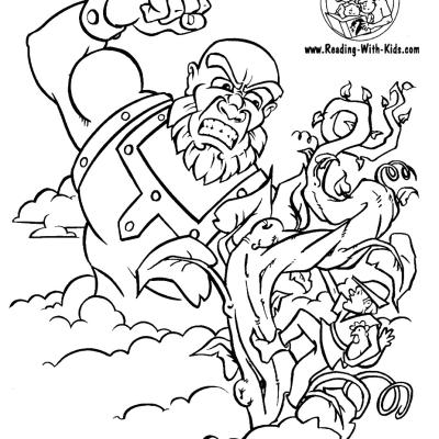 Ourcoloringpage Jack Beanstalk 4