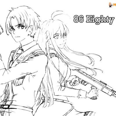 Ourcoloringpage 86 Eighty Six5