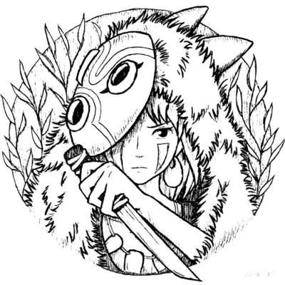 Ourcoloringpage Mononoke1