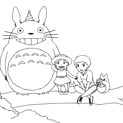 Ourcoloringpage My Neighbor Totoro 12