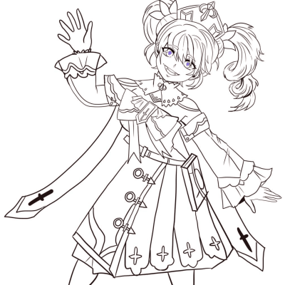 Ourcoloringpage Shenhe Genshin Impact 13