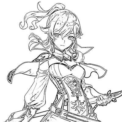 Ourcoloringpage Shenhe Genshin Impact 16