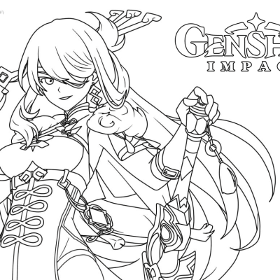 Ourcoloringpage Shenhe Genshin Impact 19
