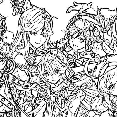 Ourcoloringpage Shenhe Genshin Impact 21