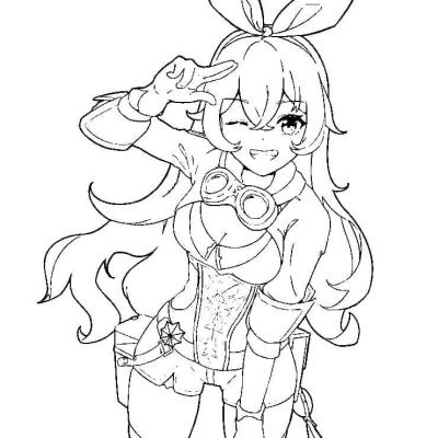 Ourcoloringpage Shenhe Genshin Impact 22