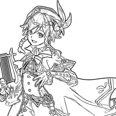 Ourcoloringpage Shenhe Genshin Impact 4