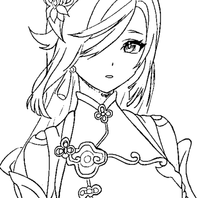 Ourcoloringpage Shenhe Genshin Impact 6