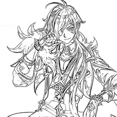 Ourcoloringpage Shenhe Genshin Impact 8