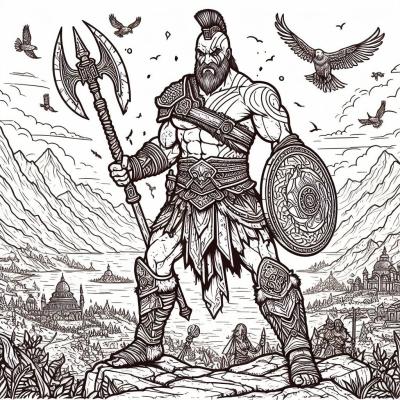 Ourcoloringpage God Of War 13