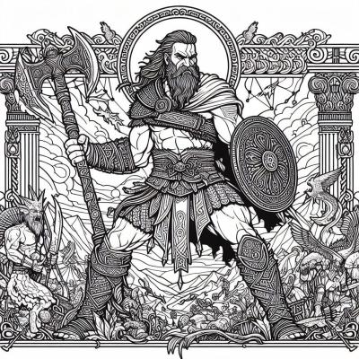 Ourcoloringpage God Of War 4