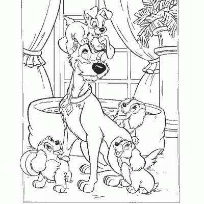 Ourcoloringpage Lady And The Tramp 16