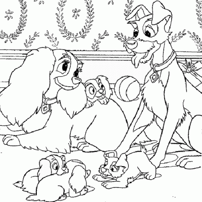 Ourcoloringpage Lady And The Tramp 24