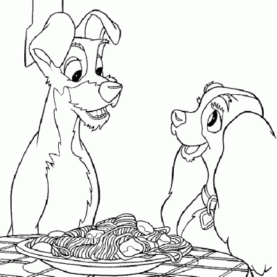 Ourcoloringpage Lady And The Tramp 7
