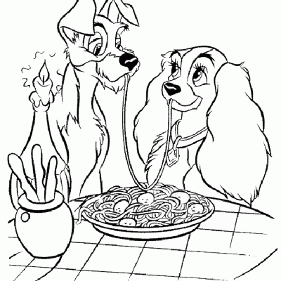 Ourcoloringpage Lady And The Tramp 8
