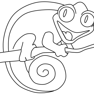 Ourcoloringpage Chameleons 2