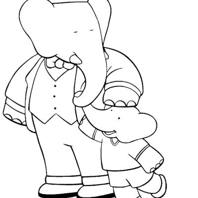 Babar Coloring Pages - Immerse Your Child in the Adventures of Babar the Elephant!